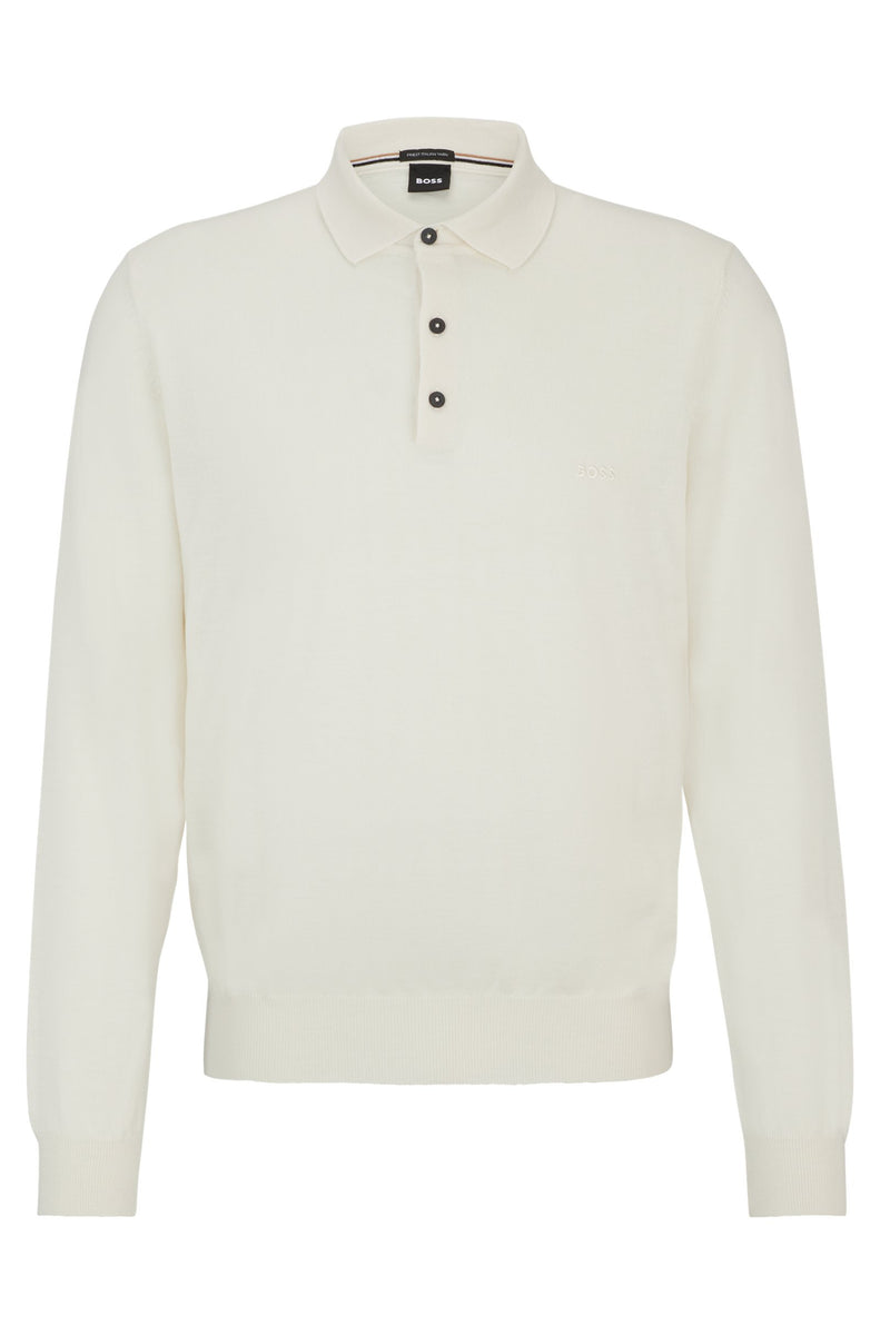 Hugo boss bono discount logo merino polo