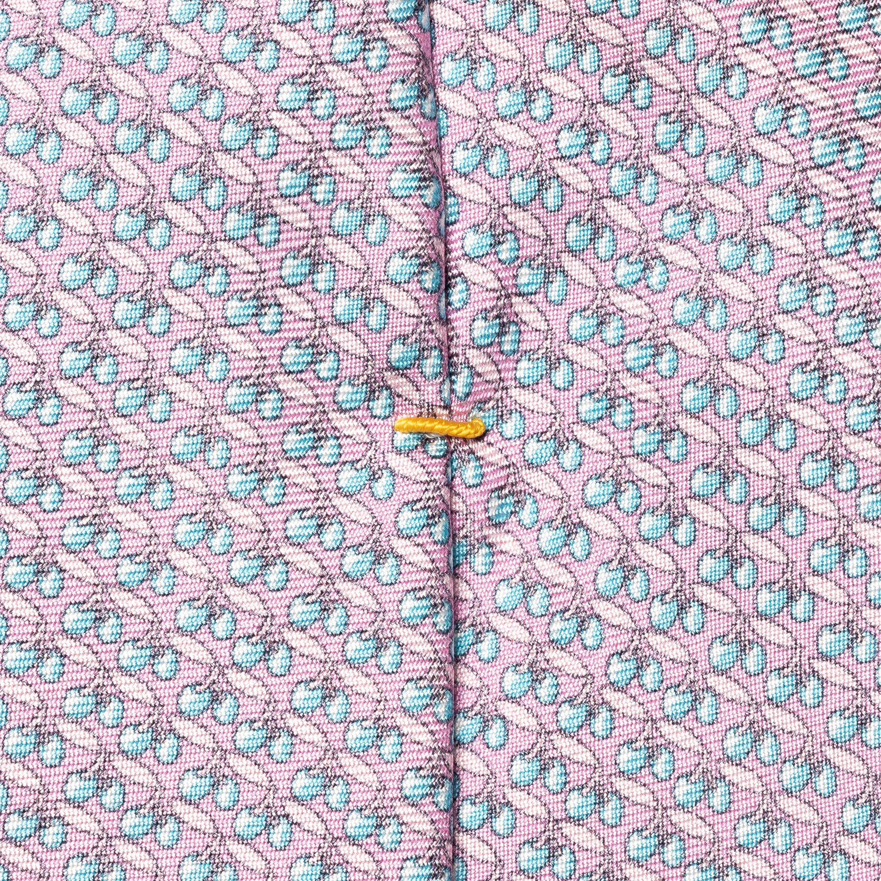 ETON - Micro Cherry Motif Print Silk Tie in Pink