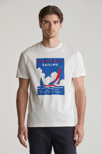 GANT - Sailing Graphic Regular Fit T-Shirt in Eggshell 2003305 113