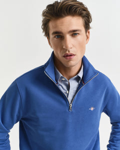 GANT - Regular Fit Shield Half-Zip Sweatshirt in Rich Blue 2008005 407