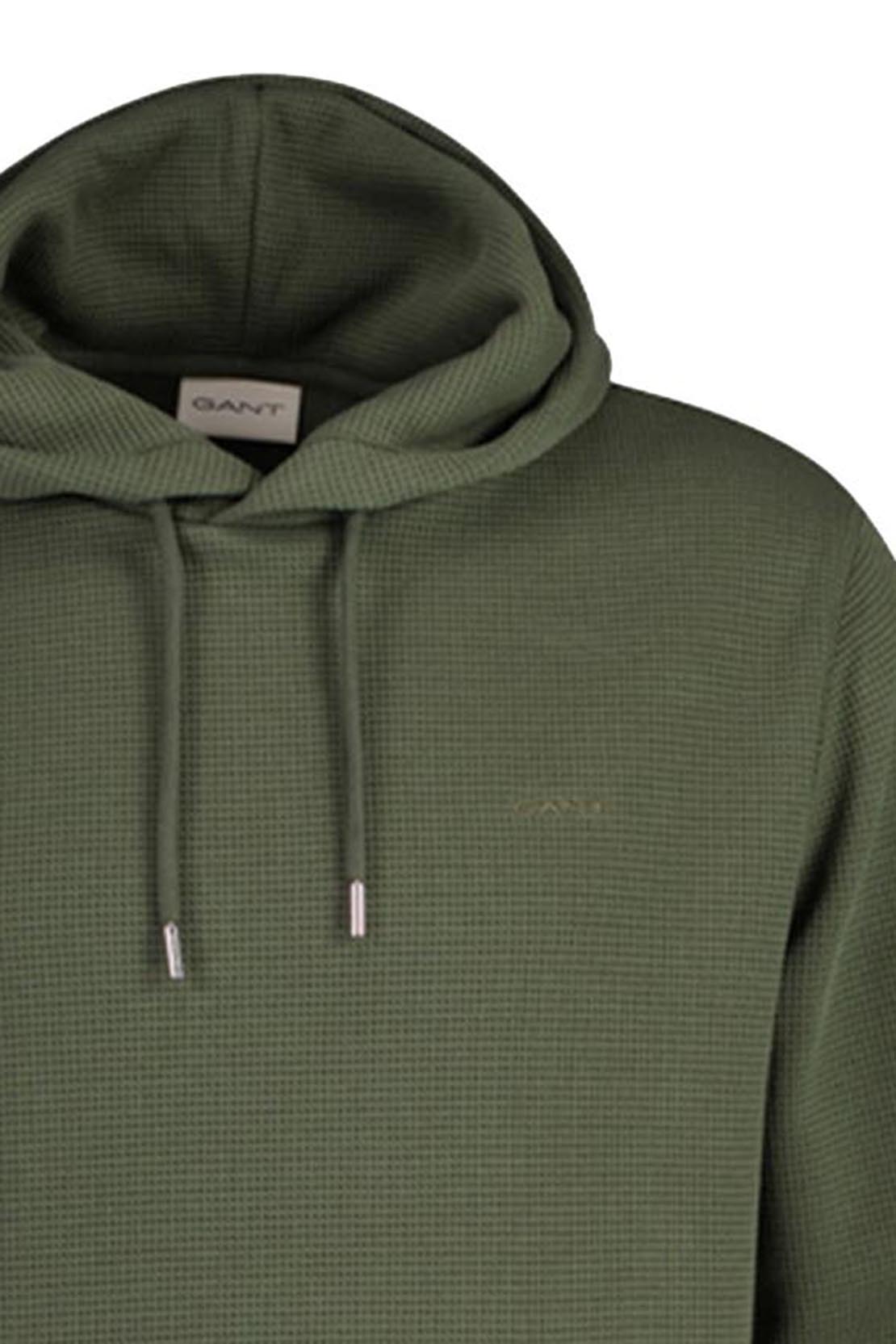 GANT - Waffle Hoodie in Garden Green 2015081 351