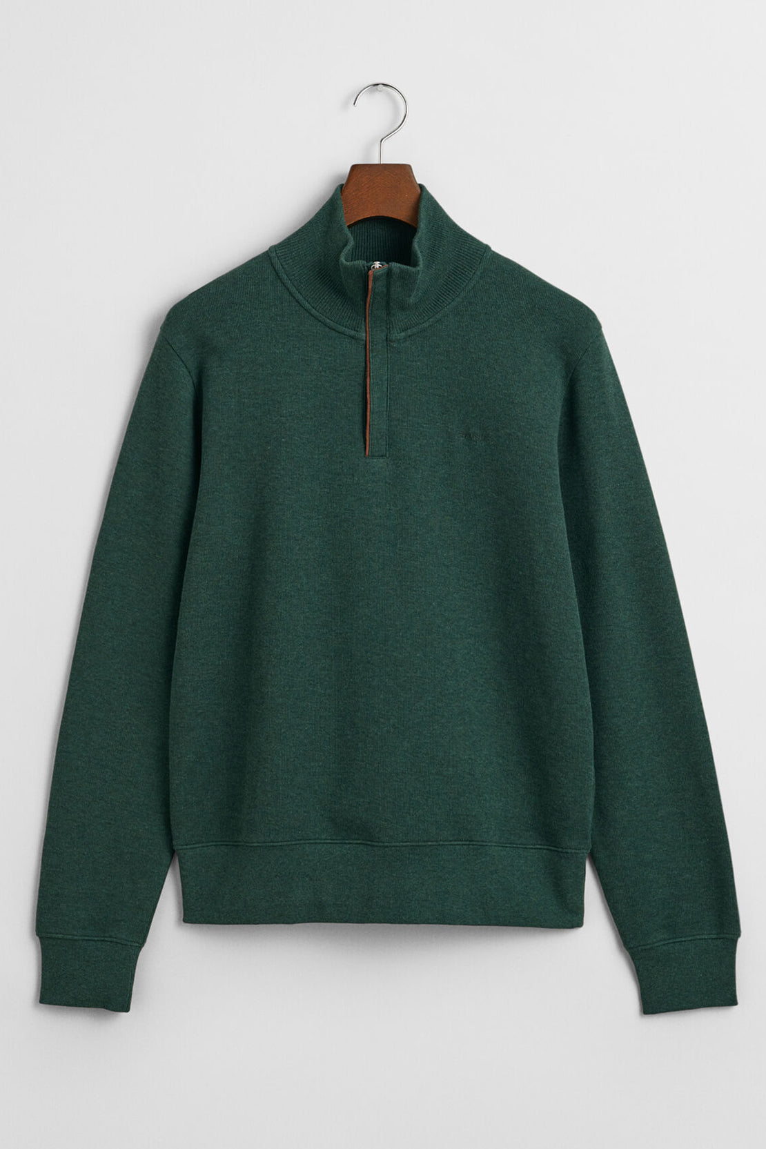 GANT - Sacker Rib Half-Zip Sweatshirt In Tartan Green 2068028 374