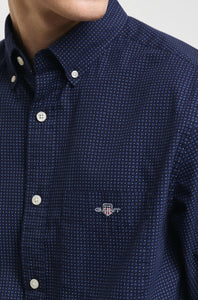 GANT - Regular Fit Micro Print Shirt in Evening Blue 3240160 433