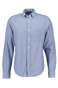 GANT - Regular Fit Crepe Cotton Shirt in Vintage Blue 3240202 442