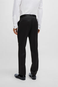 BOSS - H-GENIUS-TUX Tuxedo Trousers In Virgin-Wool In Black 50469186 001