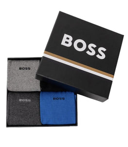 BOSS - 4 Pack of Regular-Length Socks In Gift Box In Bright Blue 50484012 437