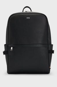 BOSS - ZAIR Structured Leather Backpack in Black 50485589 001