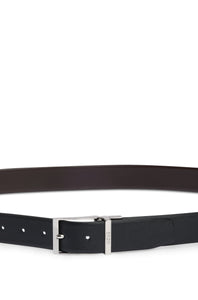 BOSS - OFEDE Reversible Black and Brown Belt In Italian Leather With Polished Hardware 50496679 002