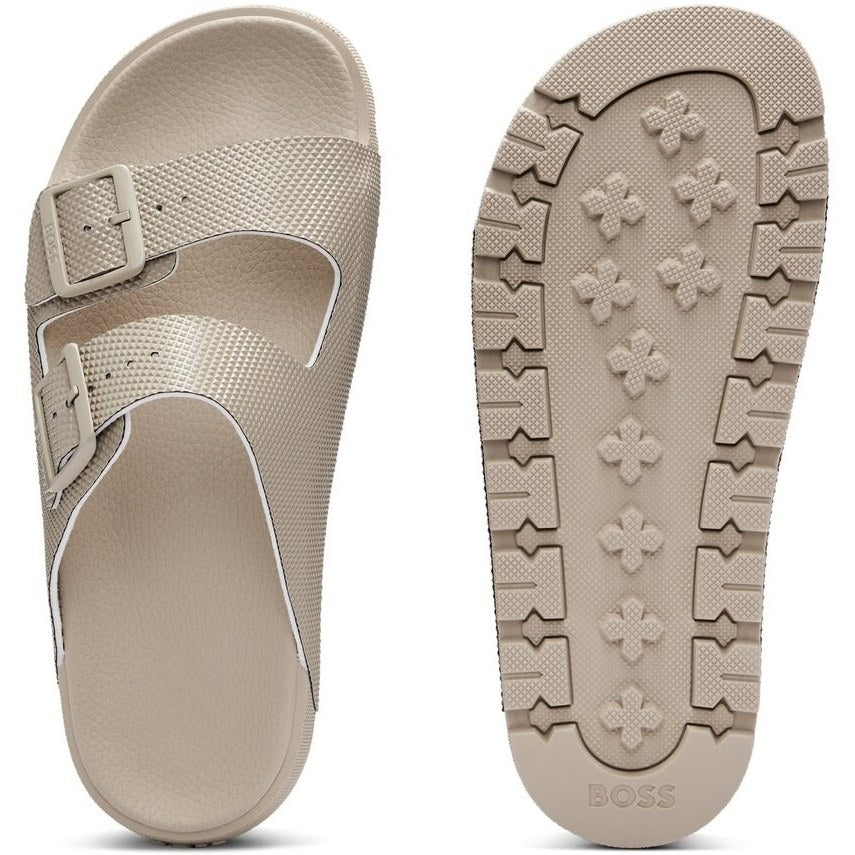 BOSS - SURFLEY Light Beige Sandals With Double Strap And Worked Upper 50505540 275