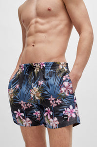 BOSS - PIRANHA Tropical Print Quick Drying Swim Shorts 50508844 002