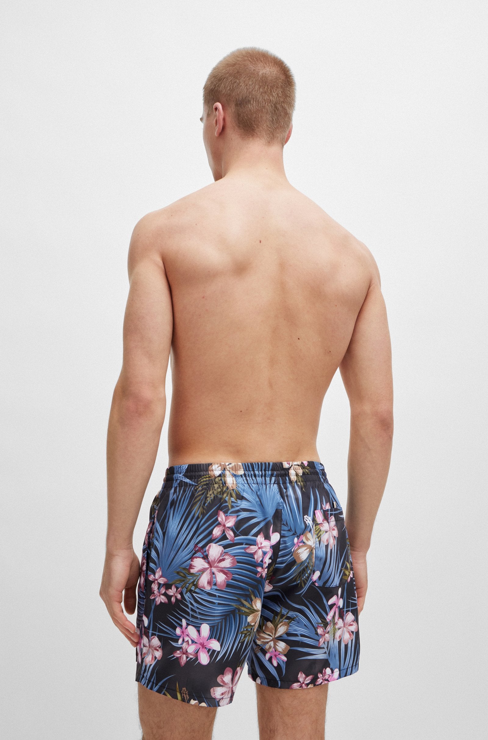 BOSS - PIRANHA Tropical Print Quick Drying Swim Shorts 50508844 002