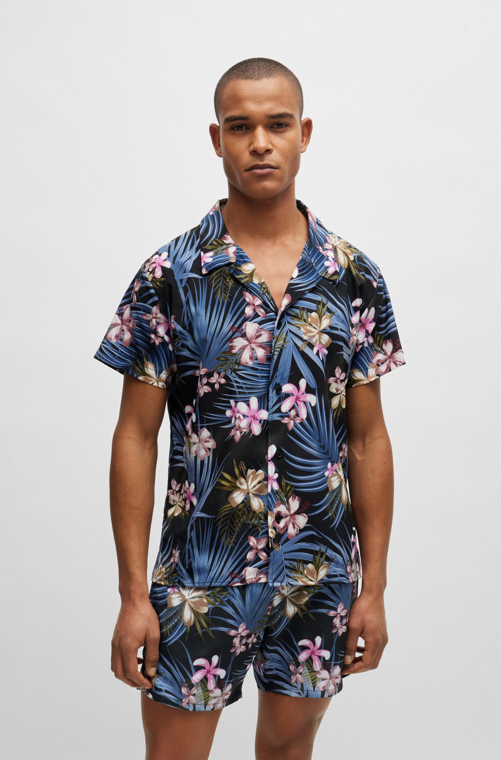 BOSS - BEACH SHIRT in tropical Seasonal Print 50508958 415