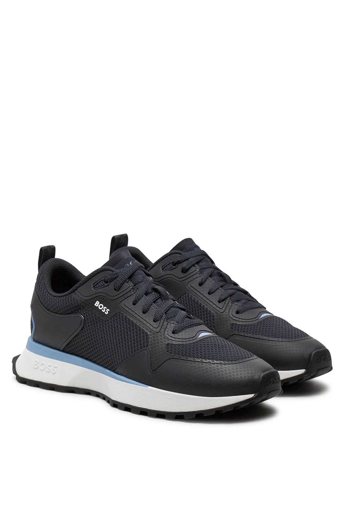 BOSS  -JONAH_RUNN Mixed Material Running Trainers In Dark Blue 50513195 401