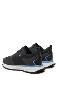 BOSS  -JONAH_RUNN Mixed Material Running Trainers In Dark Blue 50513195 401