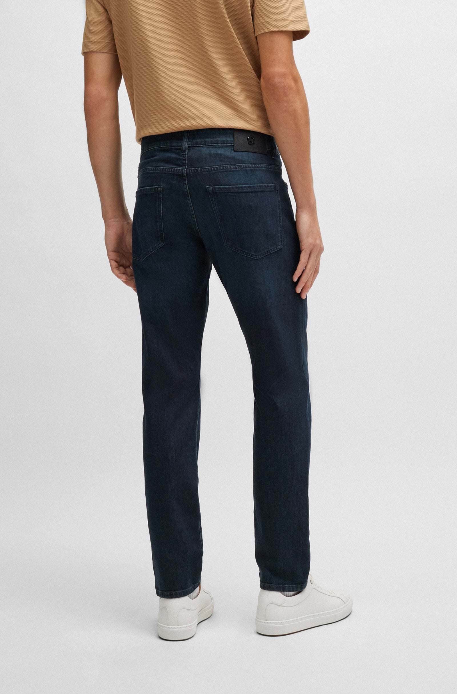 BOSS - DELAWARE3-1 Dark Navy Blue Slim Fit Jeans In Comfort Stretch Denim 50513632 412