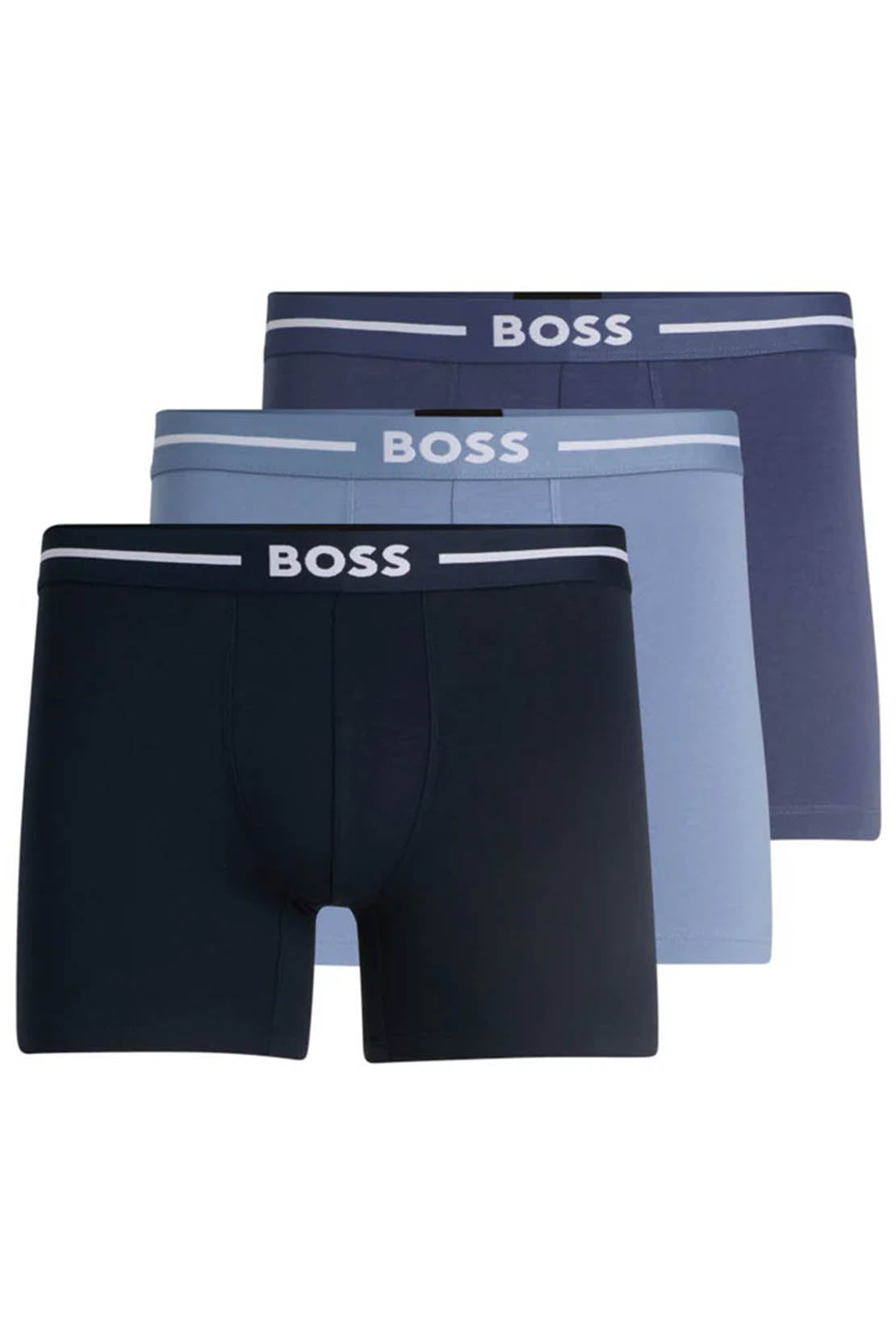 BOSS - 3-Pack Of Stretch Cotton Boxer Briefs With Logo Waistbands 50517834 973