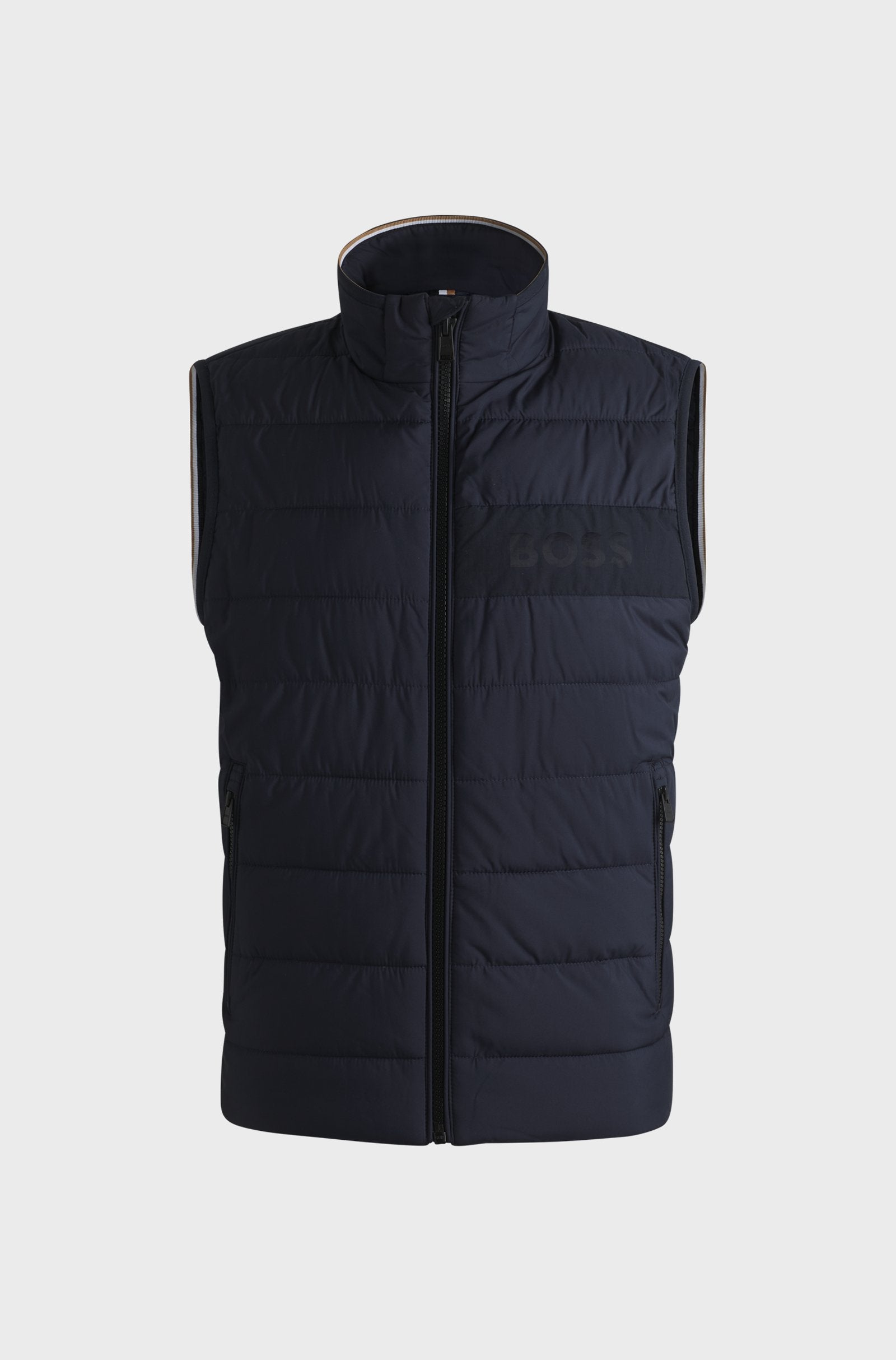 BOSS - H-CENITO Dark Blue Water-Repellent Gilet With Tonal Logo 50518375 404