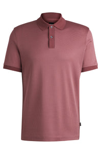 BOSS - H-PARLAY 431 Open Red Structured Cotton Polo Shirt 50518563 644