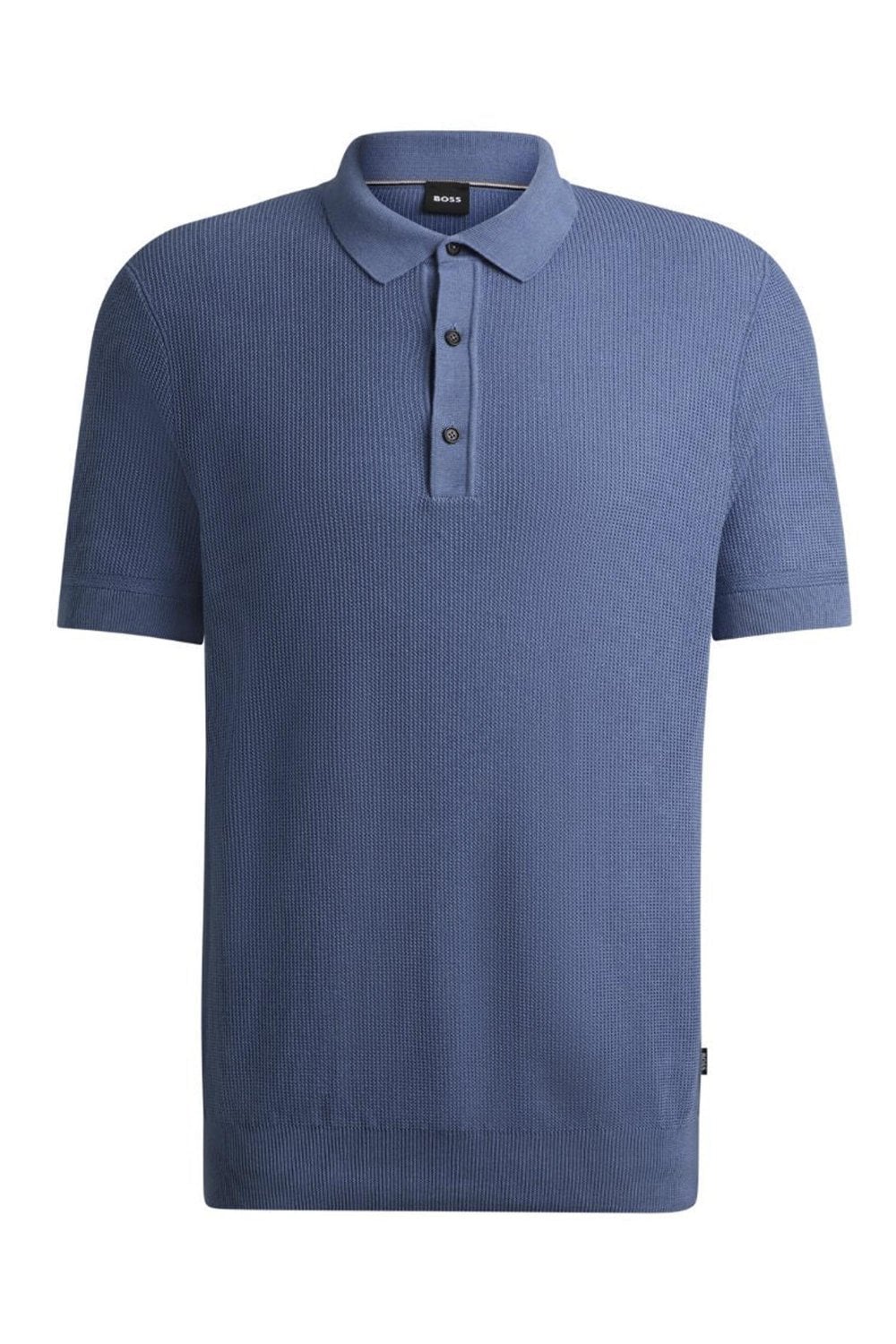 BOSS - H-DAREMO Open Blue Regular Fit Knitted Polo Shirt 50519615 490