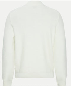 BOSS - H-DERANO Open White Mock Neck Sweater In Textured Wool Blend 50519622 131