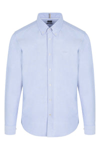 BOSS - ROAN Light Blue Slim Fit Oxford Cotton Shirt with Button Down Collar 50520265 450