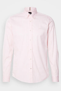 BOSS - H-ROAN Light Pastel Pink Striped SLIM FIT Oxford Cotton Shirt 50520275 688