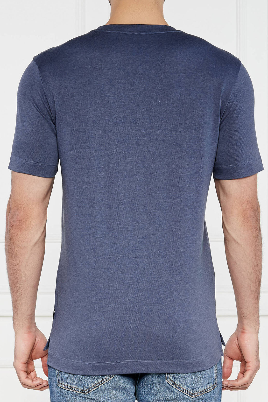 BOSS - H-THOMPSON 57 Dark Blue Sport T-shirt in Pique Cotton Blend 50521129 412