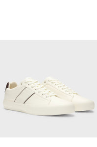 BOSS - AIDEN Faux-Leather Trainers In Natural and Brown 50522833 106