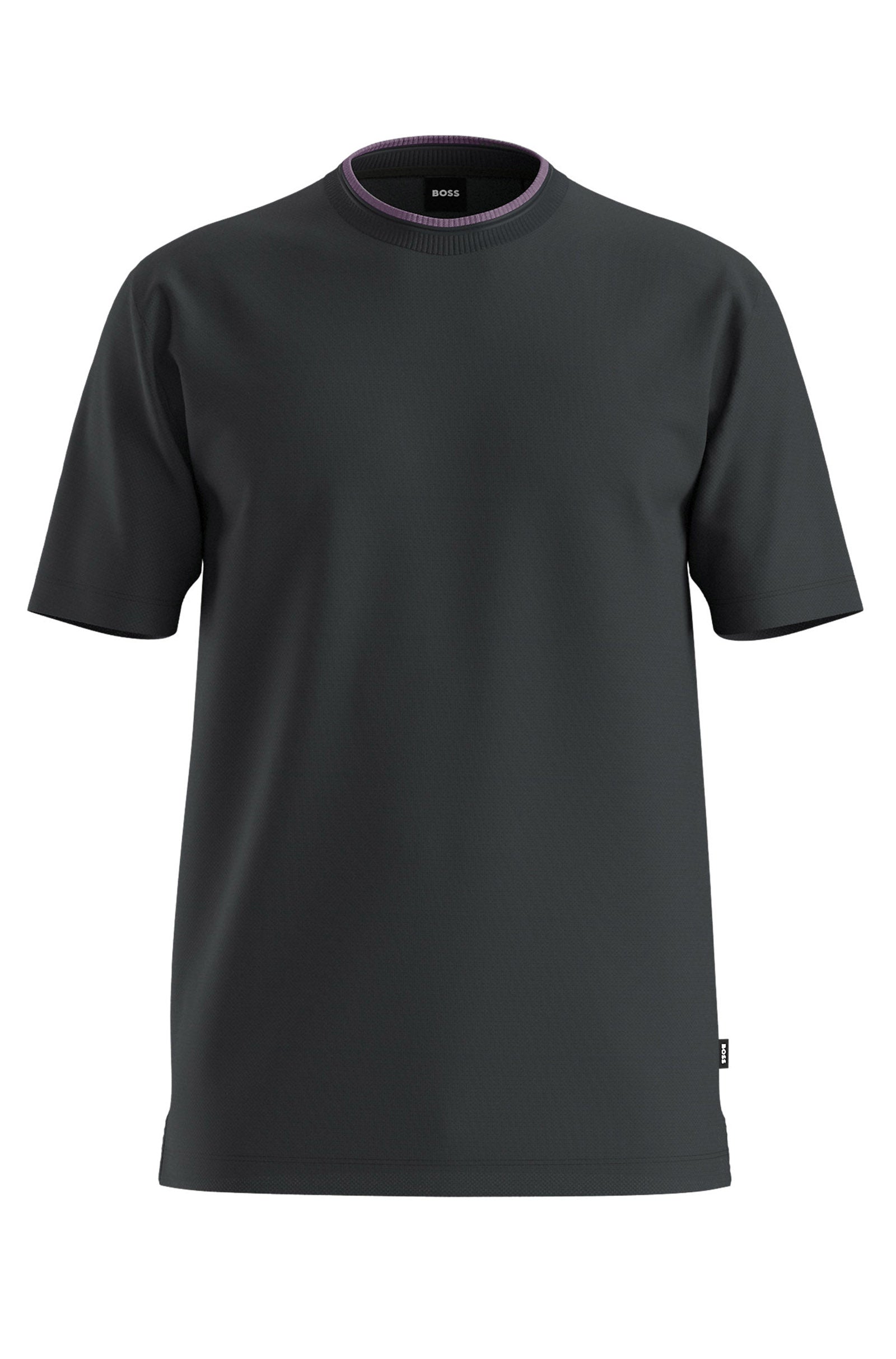 BOSS - H-THOMPSON 59 Black Mercerised Cotton T-Shirt 50524998 002