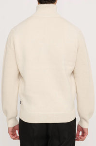 BOSS - H-EMERAVIGLIO Open White Mixed-Structure Full Zip Cardigan 50526839 131