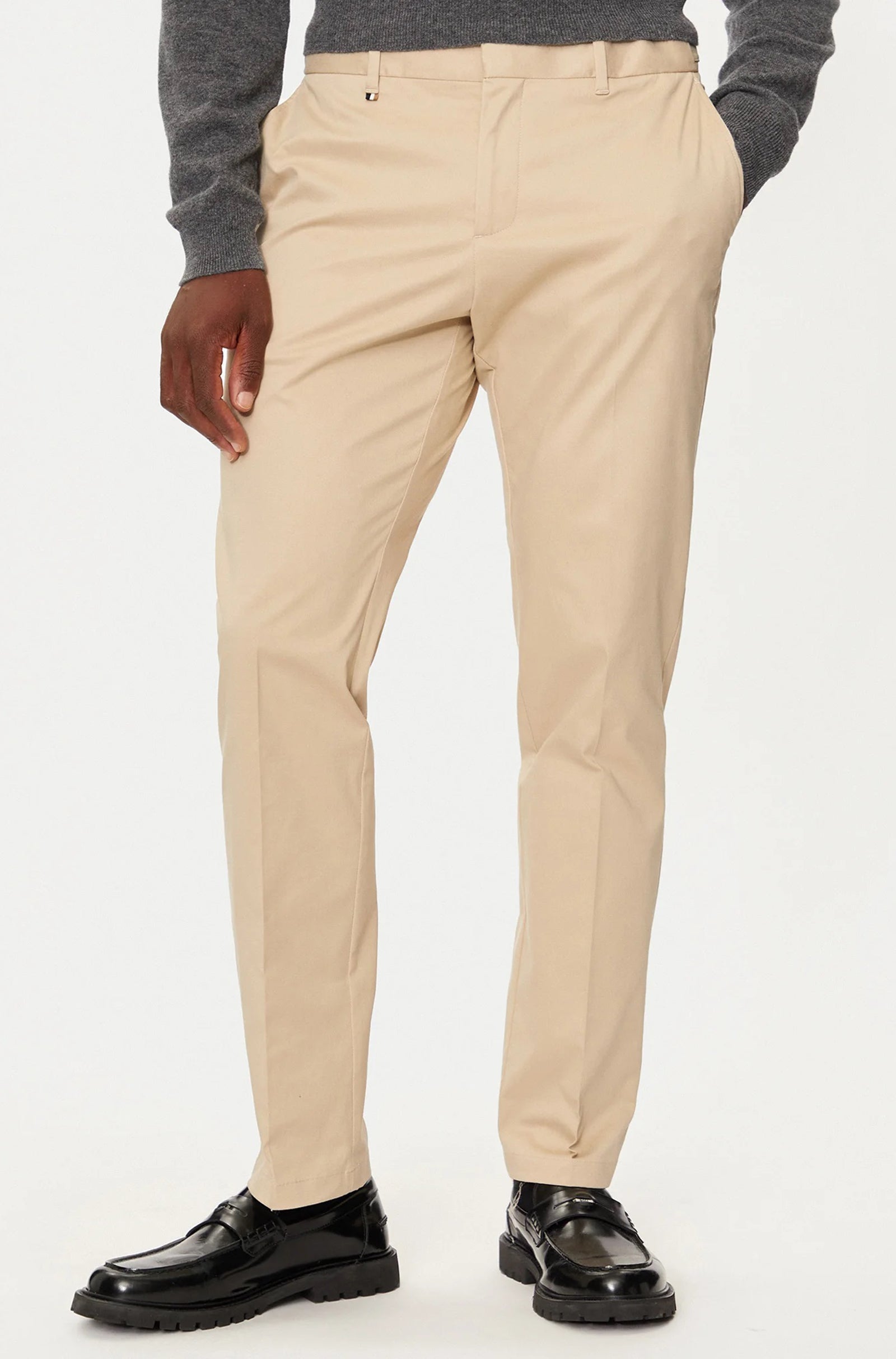 BOSS - C-GENIUS Light Beige Slim Fit Chinos In Stretch Cotton 50527920 275