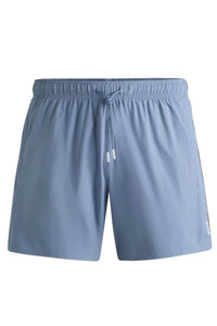 BOSS - ICONIC Swim Shorts With Stripe Detail In Open Blue 50528291 490