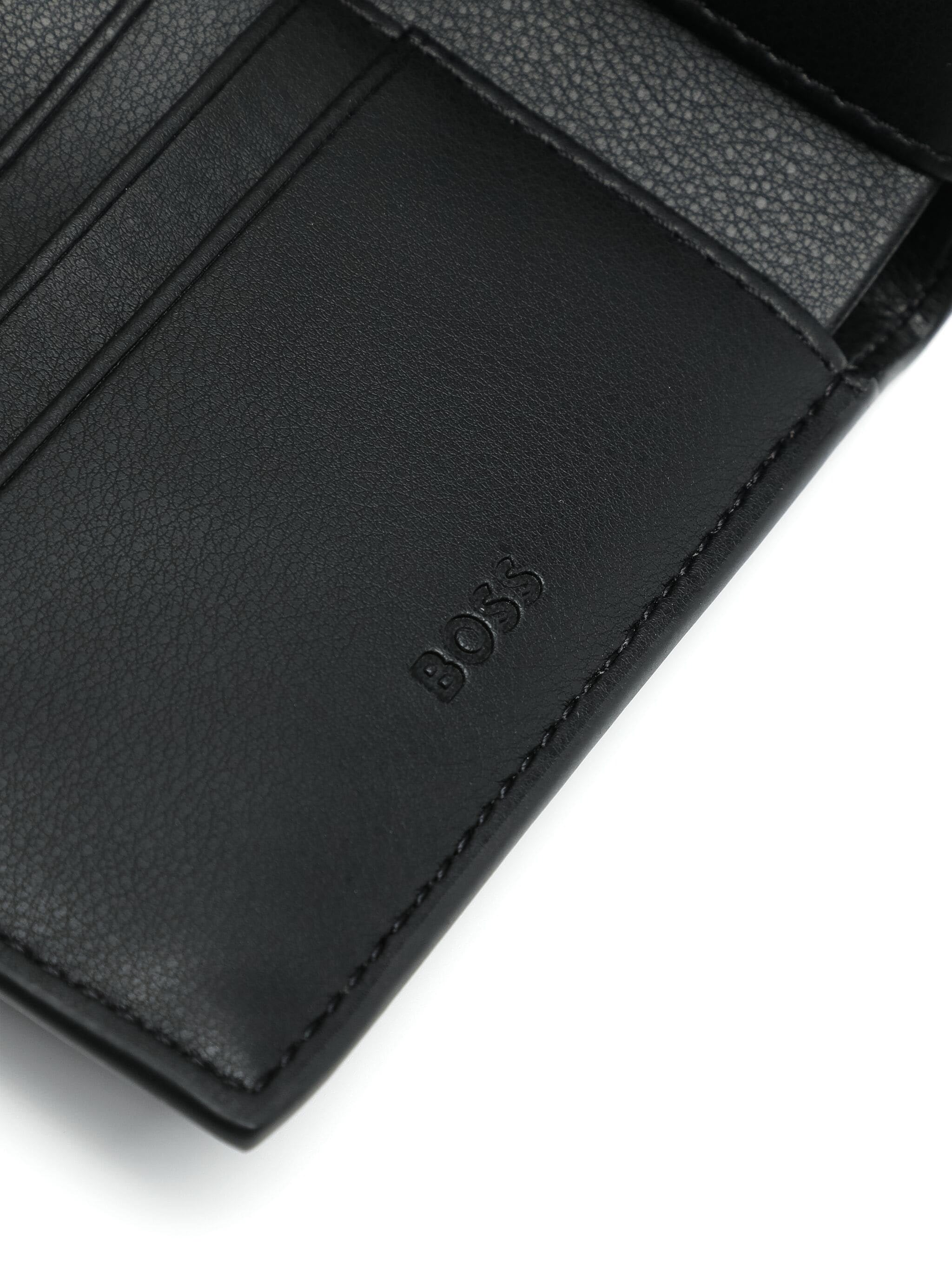 BOSS - JARETH_8CC Black Faux Leather Bi-Fold Wallet 50529547 001