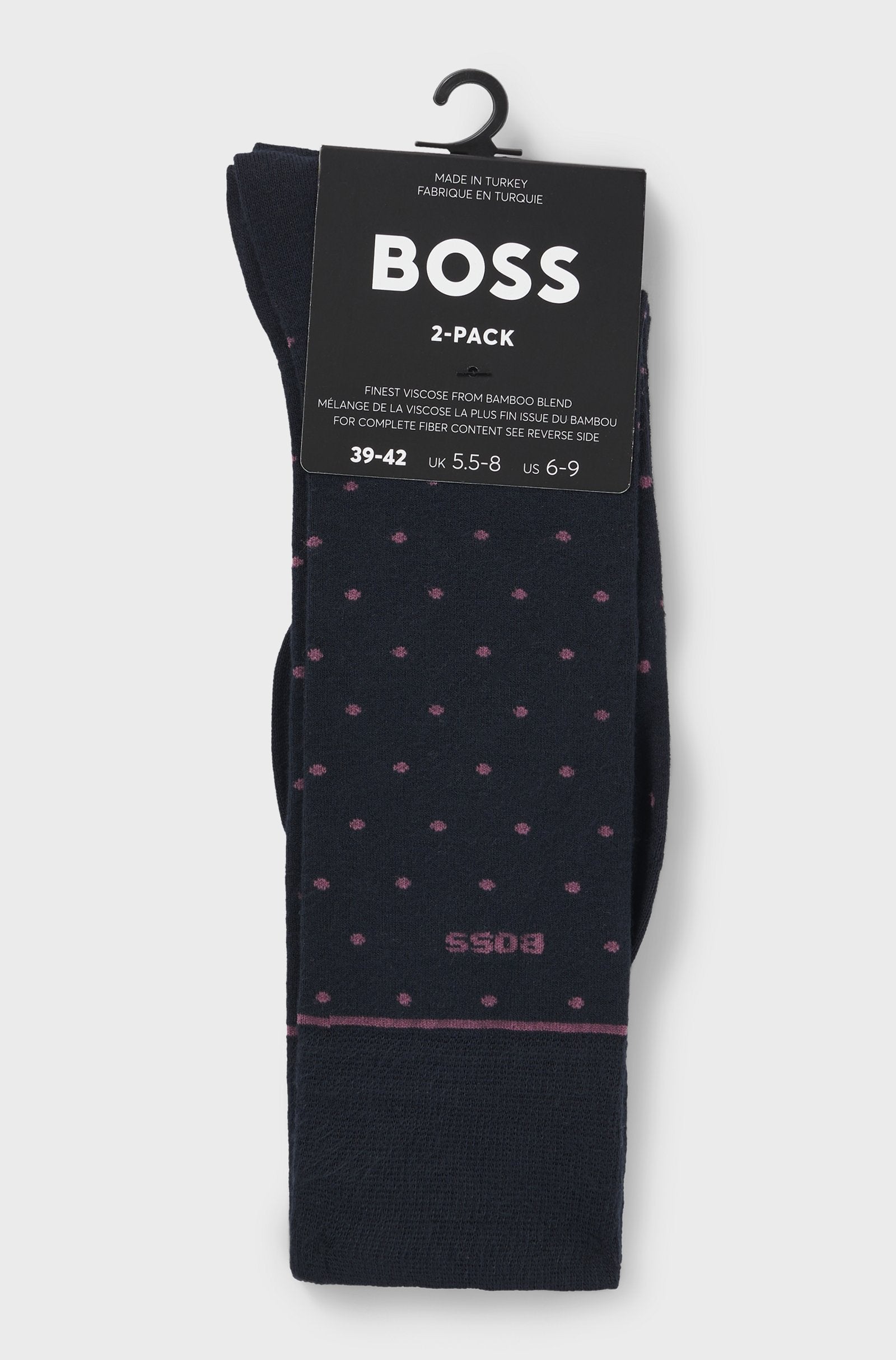 BOSS - 2-Pack Of Regular-Length Bamboo Touch Socks In Dark Blue 50531075 401