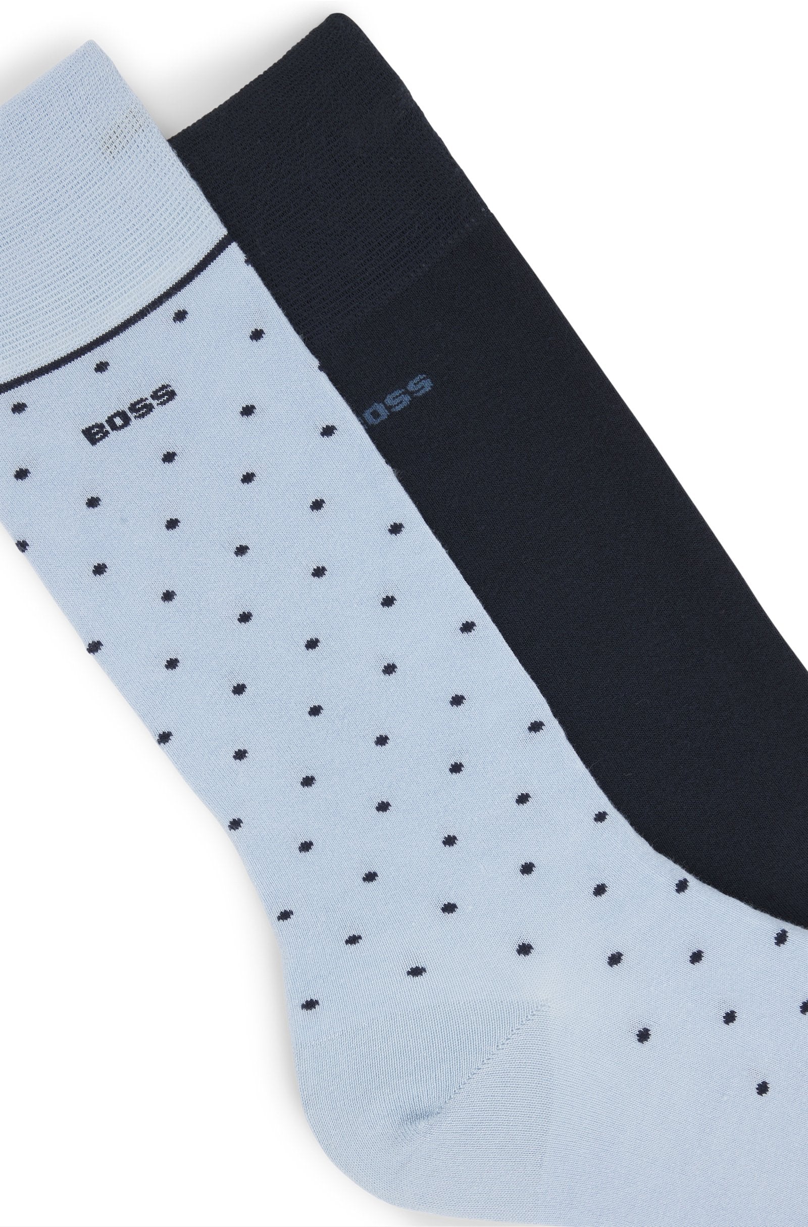 BOSS - 2-Pack Of Regular-Length Bamboo Touch Socks In Light Blue 50531075 450