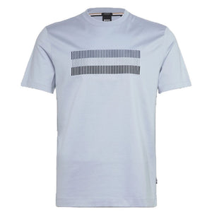 BOSS - C-THOMPSON 209 Mercerised-Cotton T-Shirt with Brand Artwork in Light Pastel Blue 50531862 454