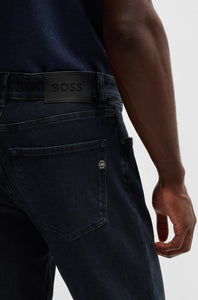 BOSS - Maine Regular-Fit Jeans in Dark Blue Performance-Stretch Denim 50532623 409