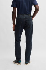 BOSS - Maine Regular-Fit Jeans in Dark Blue Performance-Stretch Denim 50532623 409