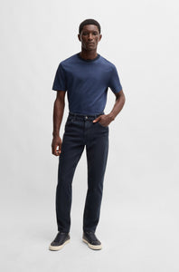 BOSS - Maine Regular-Fit Jeans in Dark Blue Performance-Stretch Denim 50532623 409