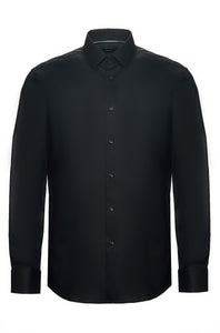 BOSS - H-HANK-S-KENT Black Stretch Cotton SLIM FIT Shirt 50533018 001