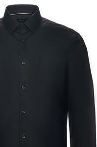 BOSS - H-HANK-S-KENT Black Stretch Cotton SLIM FIT Shirt 50533018 001