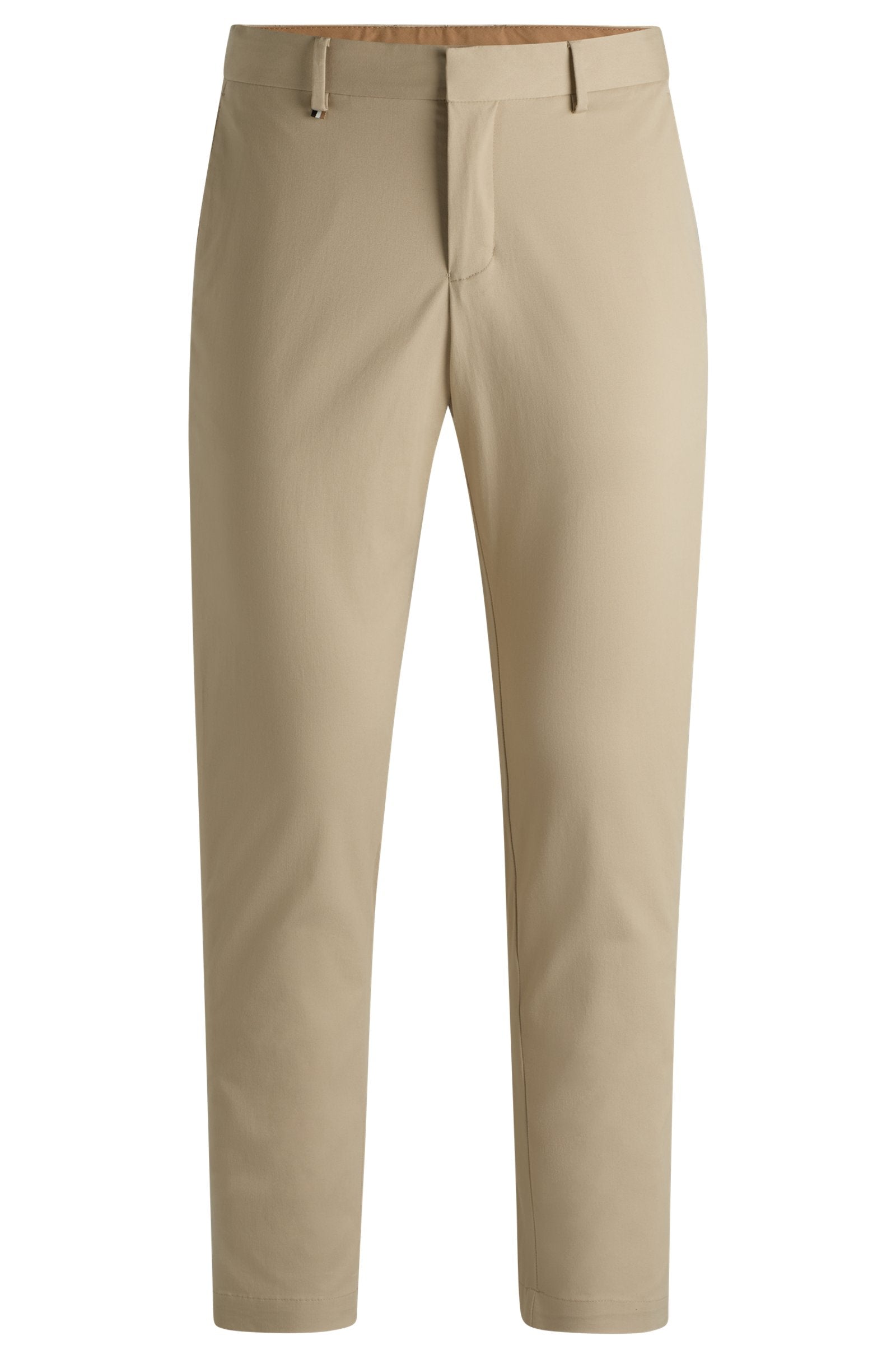 BOSS - C-GENIUS-DTL Slim-fit Trousers In Washable Stretch Cotton In Light Beige 50534612 275