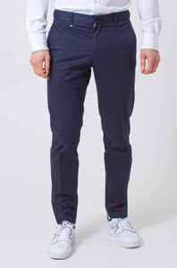 BOSS - C-GENIUS-DTL Slim-fit Trousers In Washable Stretch Cotton In Dark Blue 50534612 404