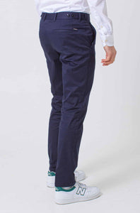 BOSS - C-GENIUS-DTL Slim-fit Trousers In Washable Stretch Cotton In Dark Blue 50534612 404