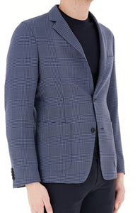 BOSS - C-HANRY-233 Blue Checked Wool Blazer 50535015 425