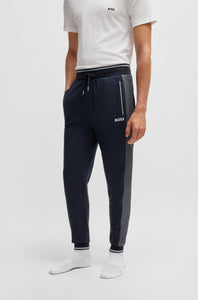 BOSS - Tracksuit Bottoms With Contrast Piping In Dark Blue 50535852 403