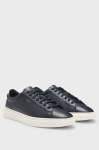 BOSS - KIERAN Navy Blue Lace-up Polished Leather Trainers 50536480 410