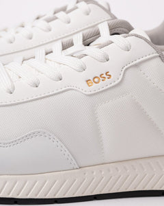 BOSS - TITANIUM_RUNN Running Style Trainers in All White 50536481 100