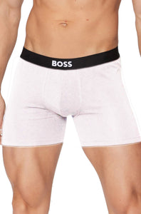 BOSS - 3-Pack Of White Stretch-Cotton Boxer Briefs With Logo Waistbands 50544272 100