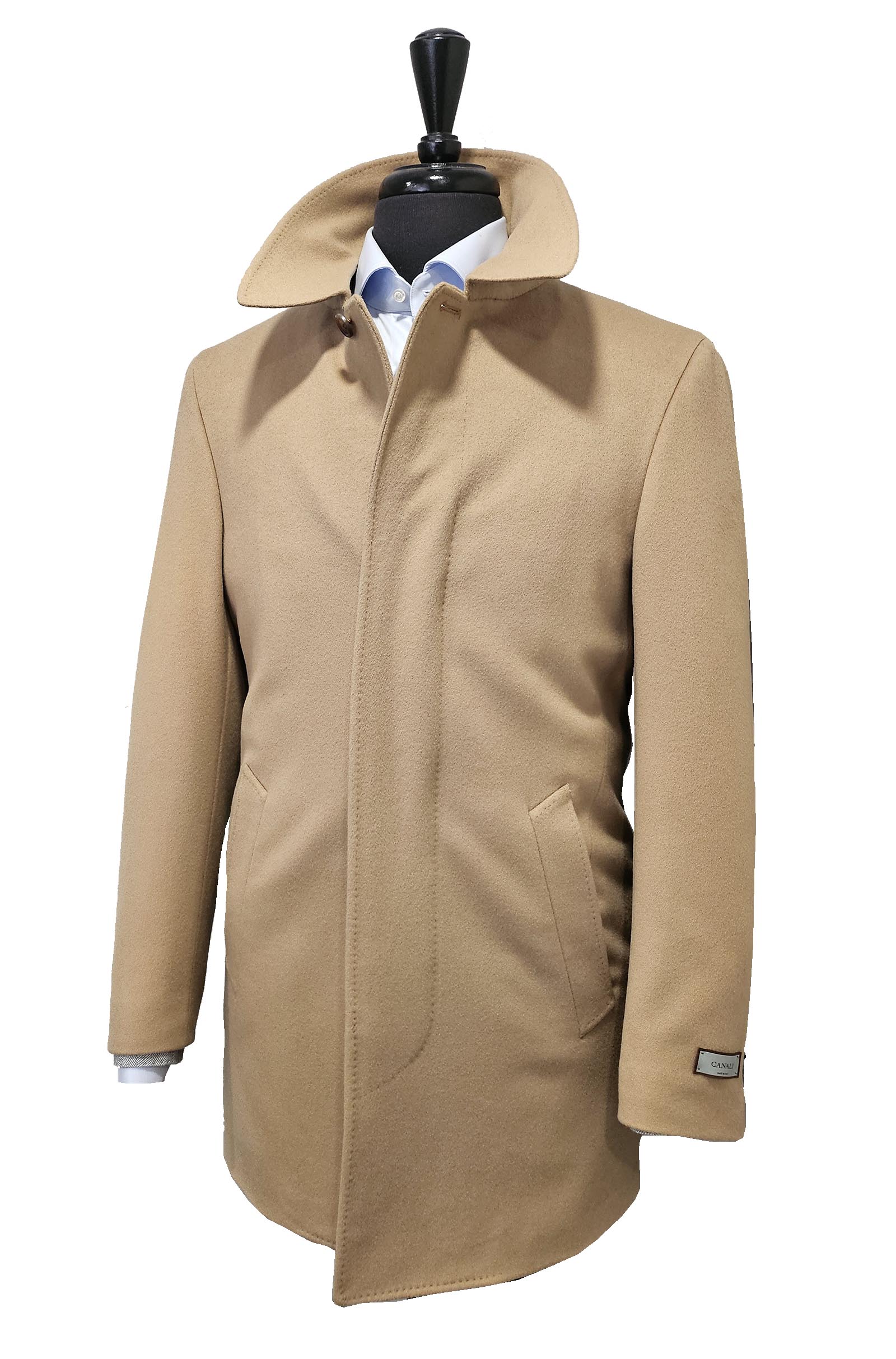 CANALI - Wool And Cashmere Coat in Dark Beige / Camel 55942-FU00039-700